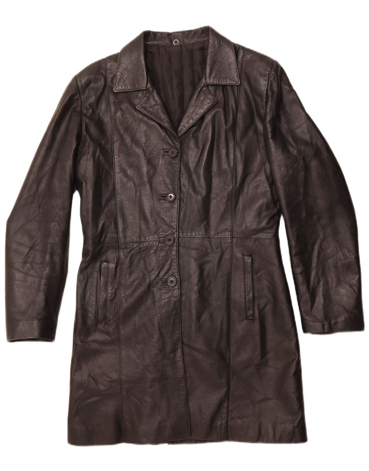 Пальто женское кожаное VINTAGE IT 44 Medium Black