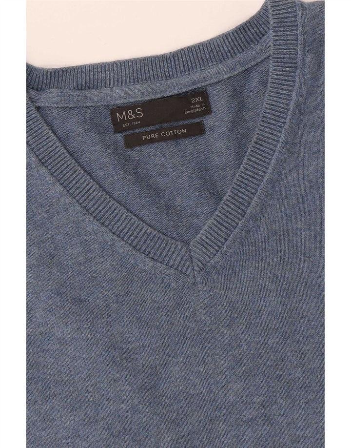 Мужская майка Marks & Spencer 2XL, синий хлопок