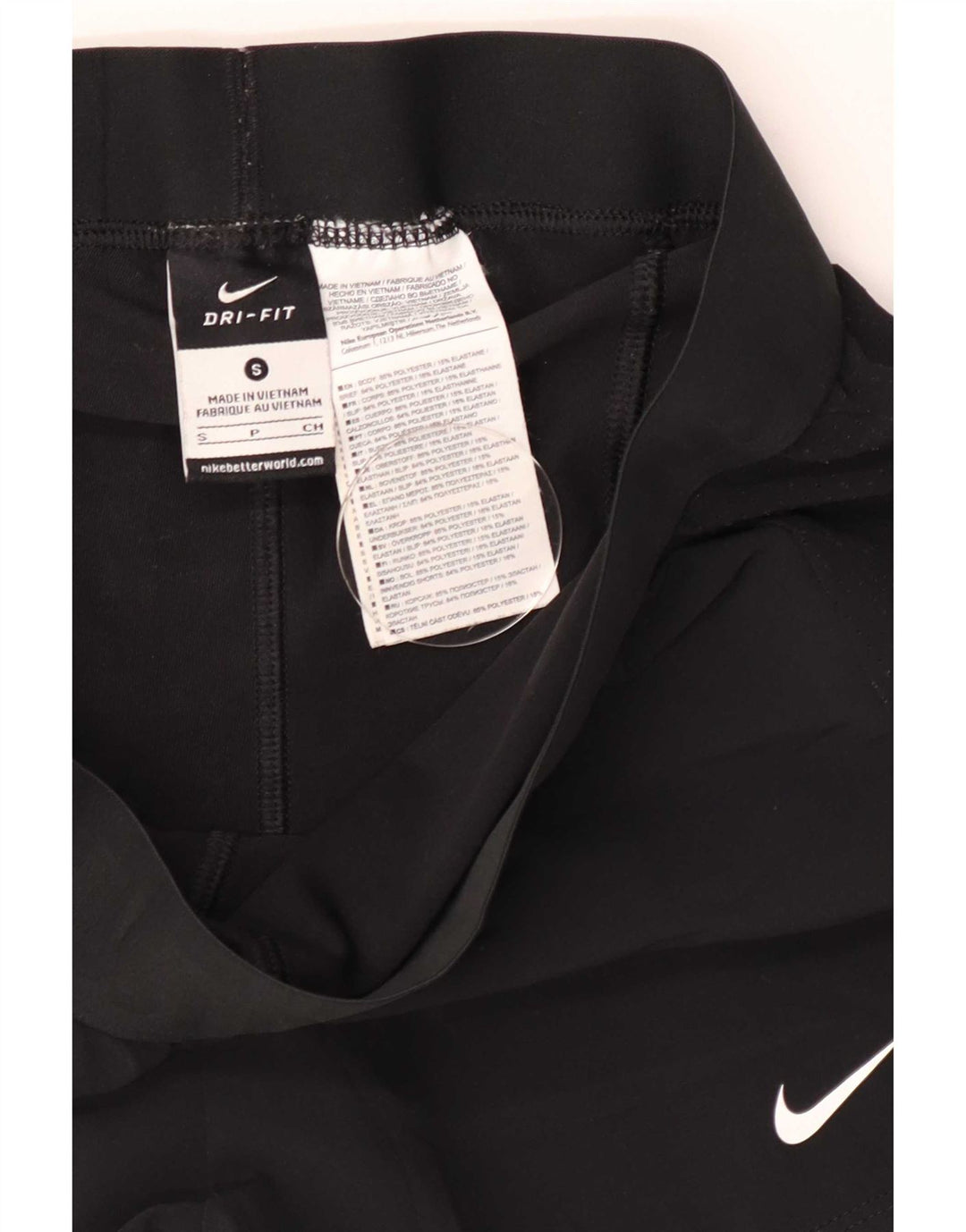 Женские спортивные шорты Nike Dri Fit UK 10, маленькие черные из полиэстера