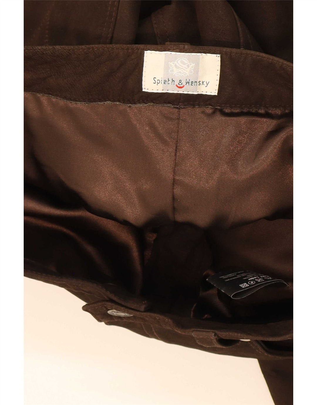 Мужские прямые кожаные брюки Spieth & Wensky EU 48 Medium W32 L33 Коричневые