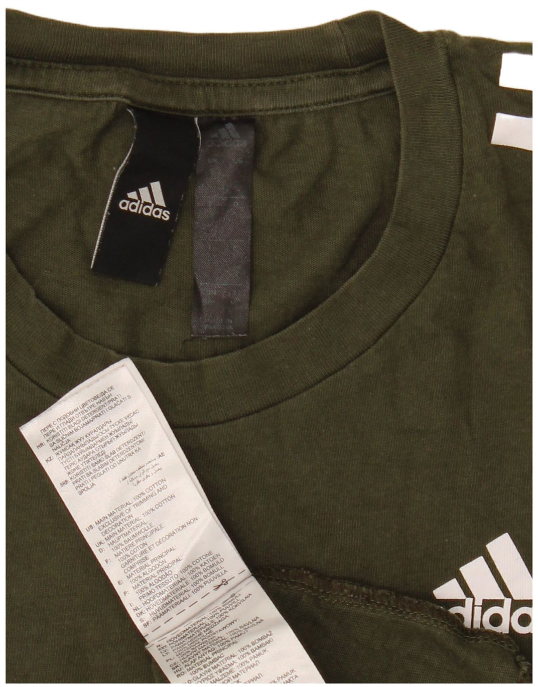 Мужская футболка Adidas Top Small Khaki Cotton