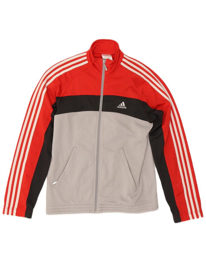 Мужская спортивная куртка Adidas UK 36/38, маленький красный полиэстер с цветными блоками