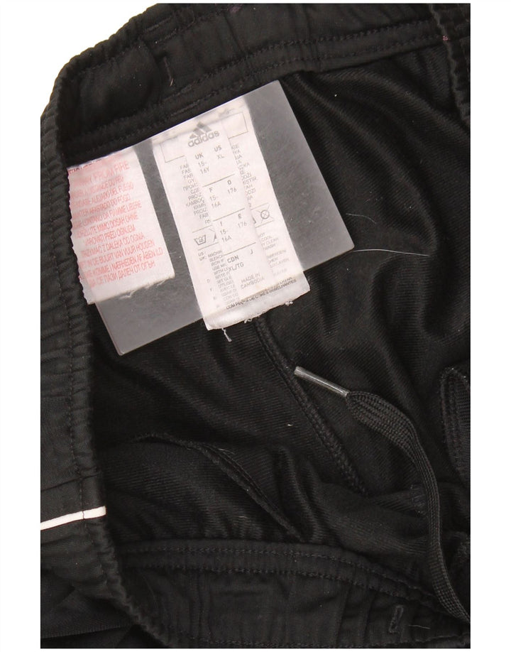 Спортивный костюм Adidas для девочек, брюки для бега, 15-16 лет, черный полиэстер