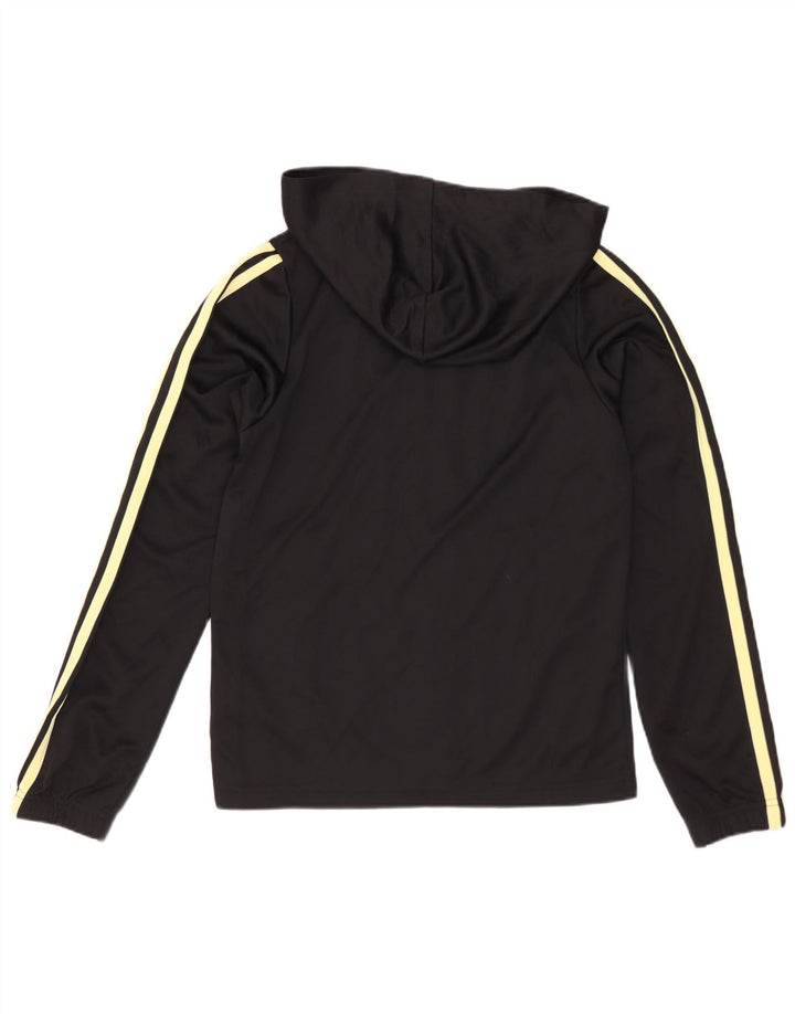 Женский спортивный костюм Adidas с капюшоном, верхняя куртка UK 8, маленький черный полиэстер