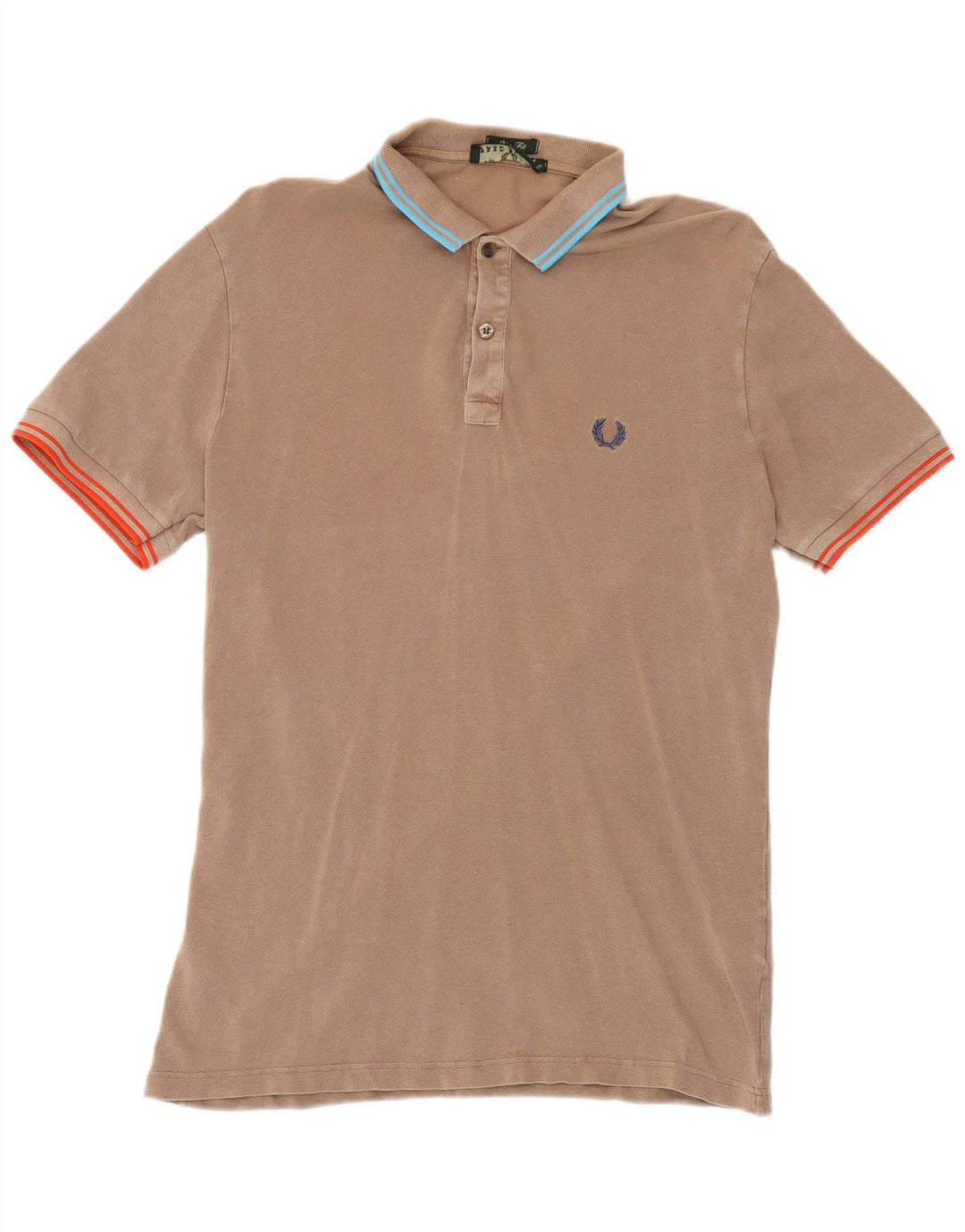 Мужская рубашка-поло приталенного кроя Fred Perry, хлопковый цвет среднего коричневого цвета