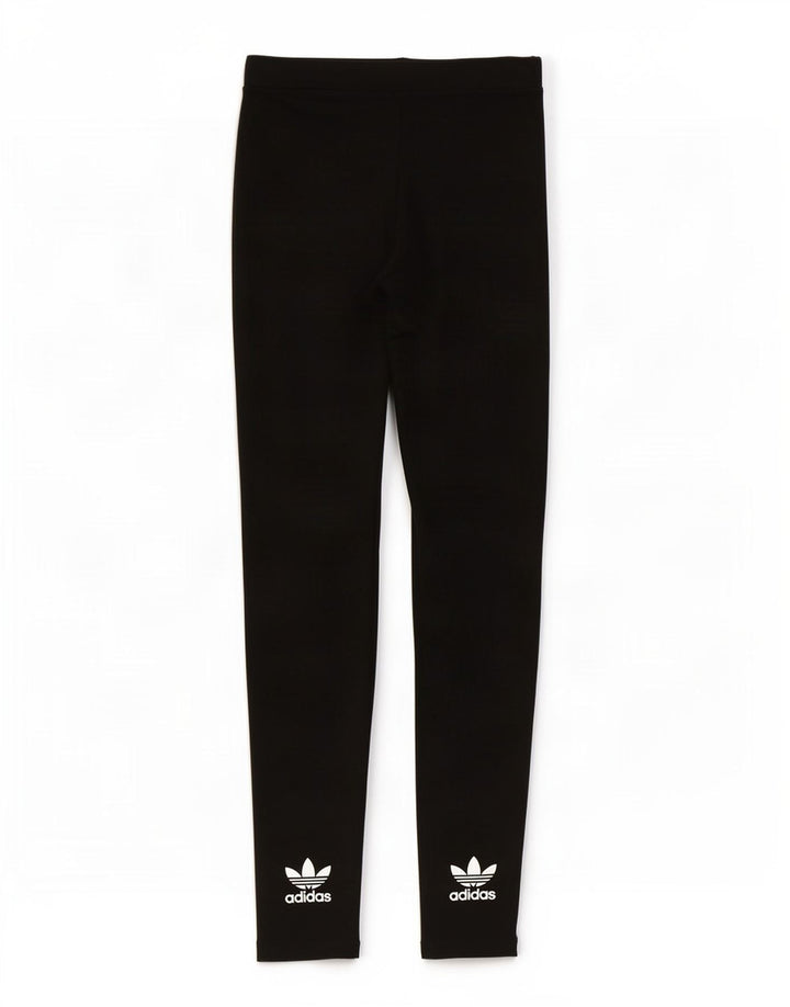 Женские леггинсы Adidas UK 10, маленькие черные из полиэстера