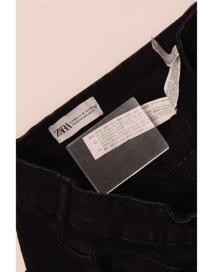 Женские узкие джинсы Zara EU 40 Medium W30 L28, черный хлопок