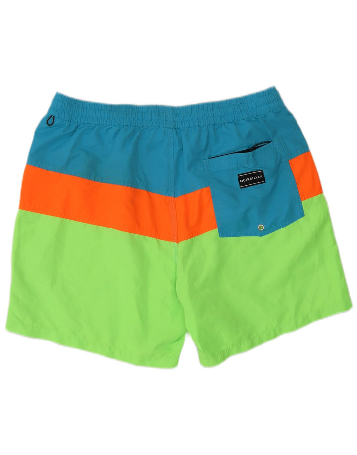 Мужские шорты для плавания QUIKSILVER, большие разноцветные полиэстер с цветными блоками