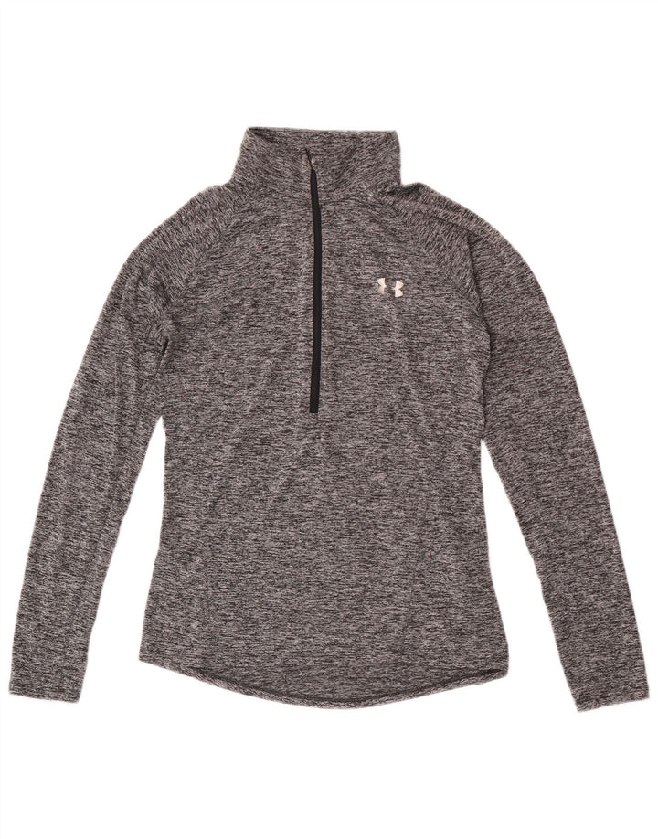 Мужской спортивный пуловер Under Armour Heat Gear, маленький серый в крапинку