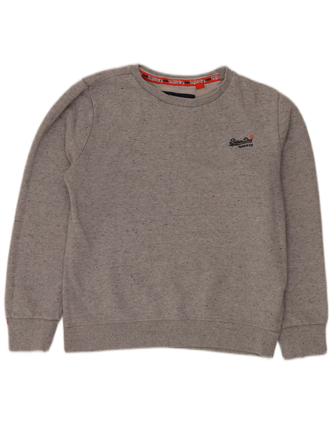 Женский свитер SUPERDRY UK 16, большой серый хлопок в крапинку