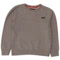 Женский свитер SUPERDRY UK 16, большой серый хлопок в крапинку