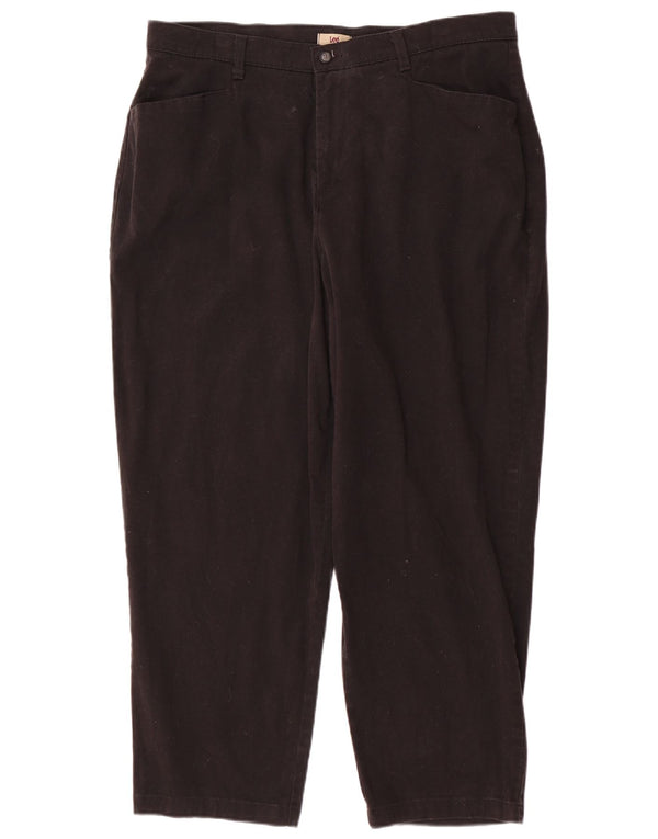 Женские укороченные повседневные брюки Lee, размер США 18, 2XL, W38 L28, черный хлопок