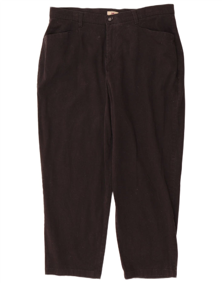 Женские укороченные повседневные брюки Lee, размер США 18, 2XL, W38 L28, черный хлопок