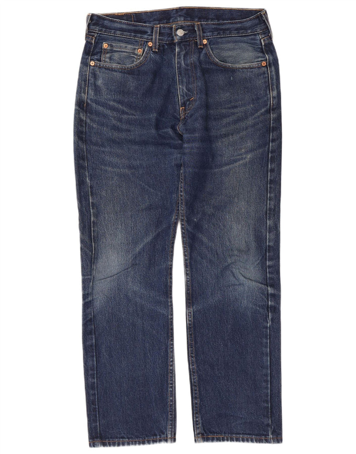 Мужские прямые джинсы Levi's 505 W32 L29 синие, хлопок