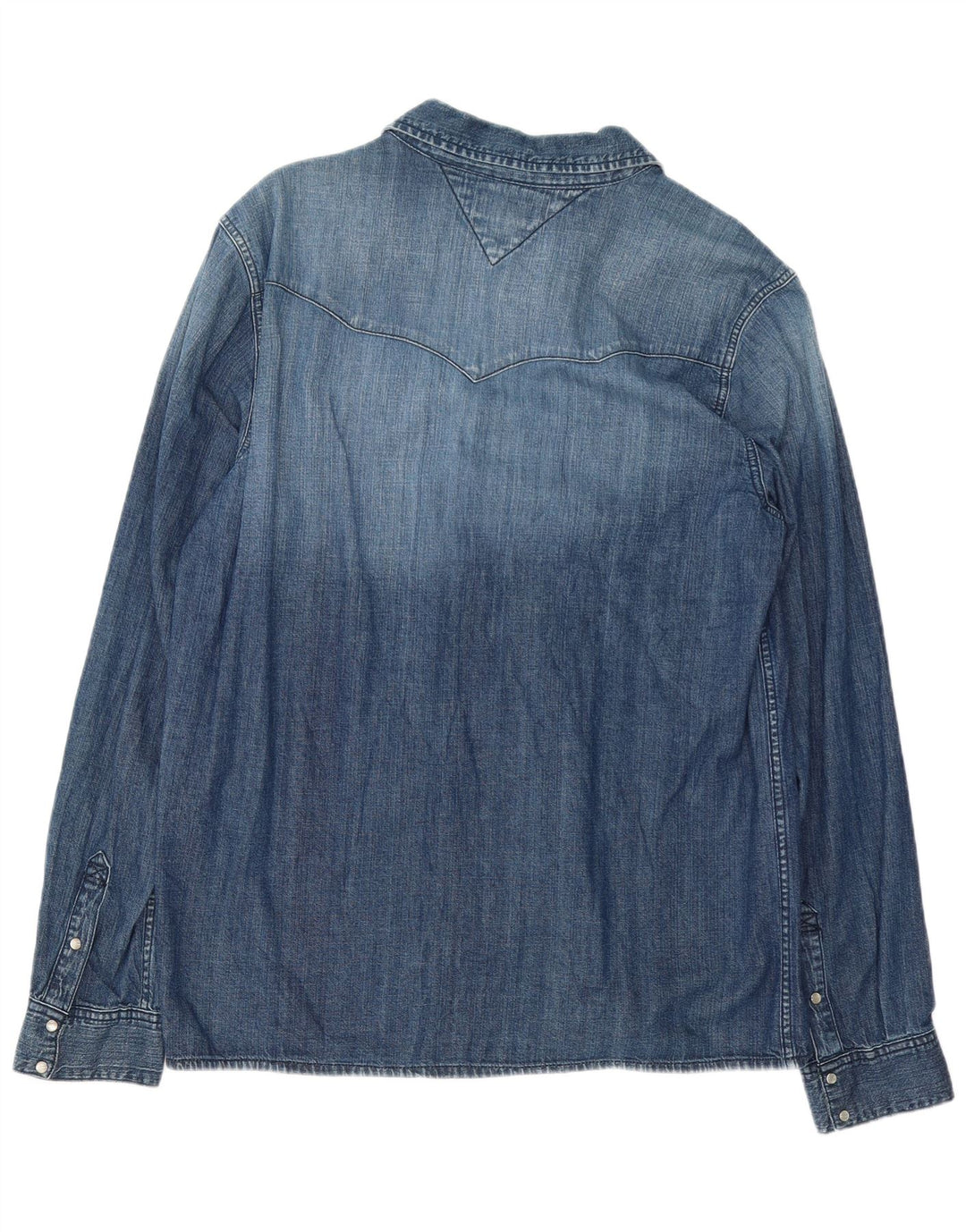 Мужская джинсовая рубашка Tommy Hilfiger XL, синяя, хлопок