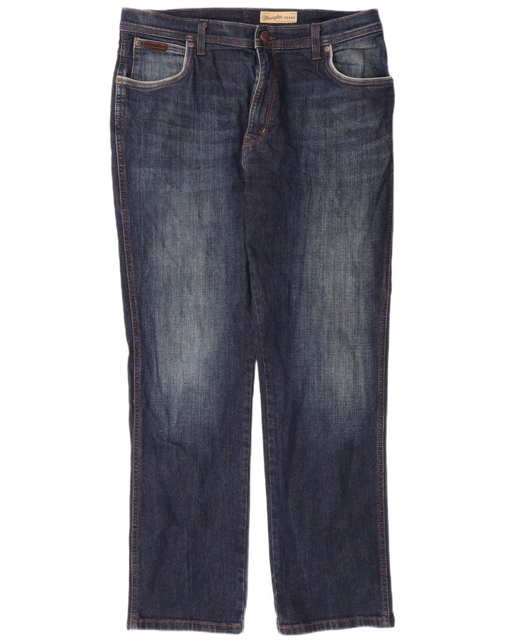 Мужские прямые джинсы WRANGLER Texas Stretch W38 L32, синий хлопок