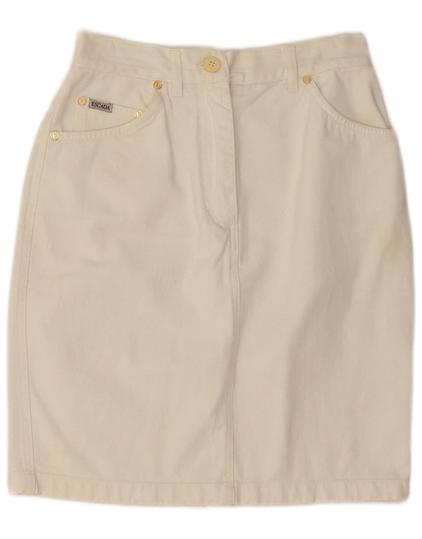 Женская джинсовая юбка с высокой талией Escada Margaretha Ley EU 38 Medium W26, белая