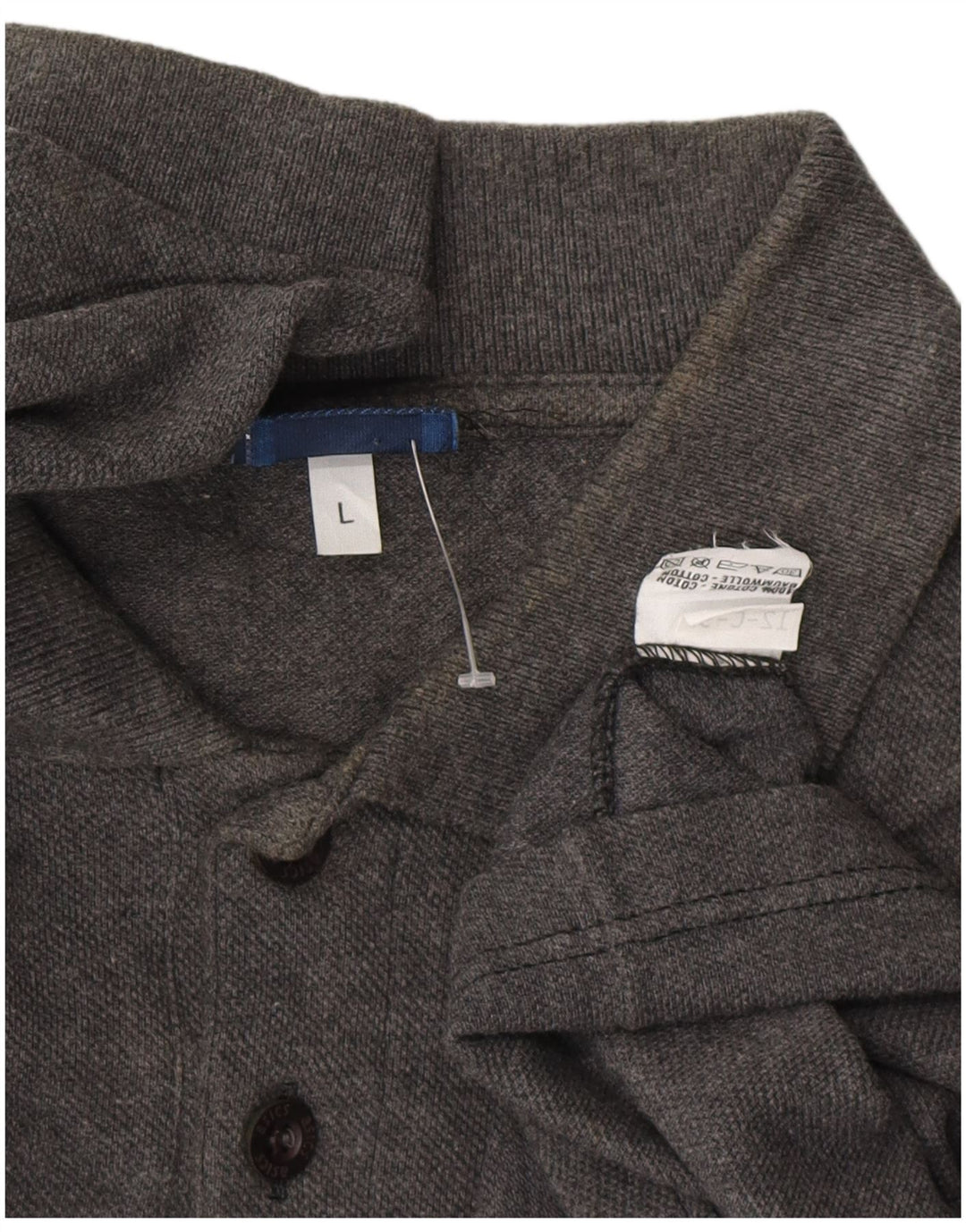 Мужская рубашка-поло ASICS, большая серая, хлопок