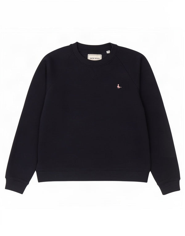 Jack Wills Womens Sweatshirt Jumper UK 14 Large Navy Blue Cotton