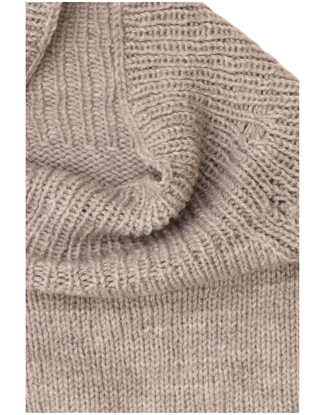 ВИНТАЖНЫЙ женский джемпер с высоким воротником, Великобритания 14, большой серый цвет