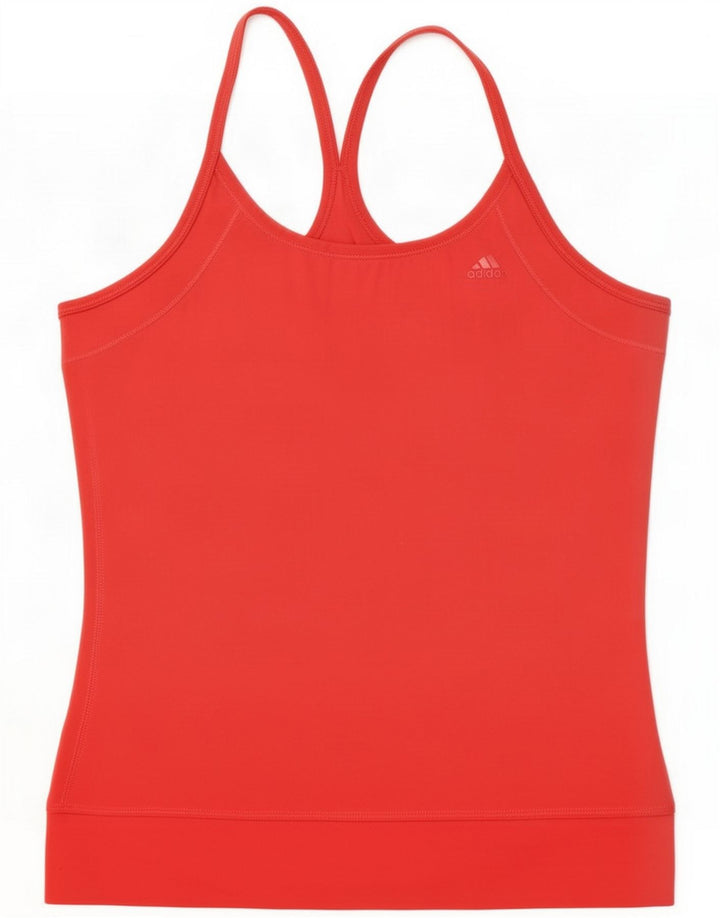 Женский жилет Adidas Climalite Top UK 12, средний красный полиэстер