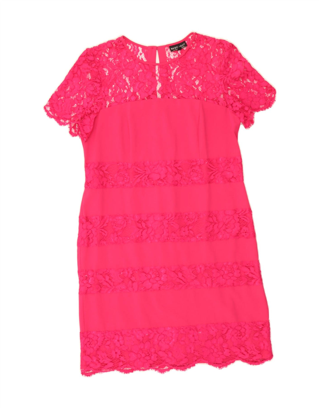 WAREHOUSE Womens Sheath Dress UK 12 Medium Pink Floral Polyester Vintage Warehouse and Second-Hand Warehouse from Messina Hembry 