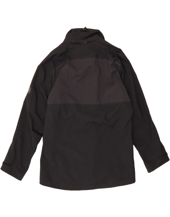 JACK WOLFSKIN Mens Rain Jacket UK 40/42 Large Black Polyamide Vintage Jack Wolfskin and Second-Hand Jack Wolfskin from Messina Hembry 