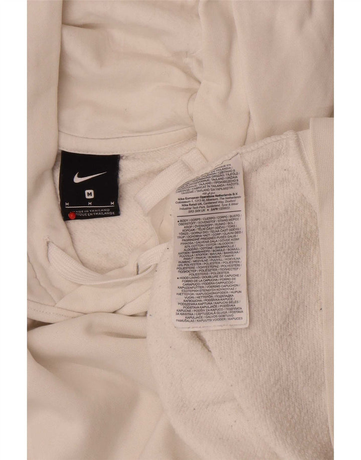 Мужской джемпер с капюшоном Nike среднего размера, белый хлопок