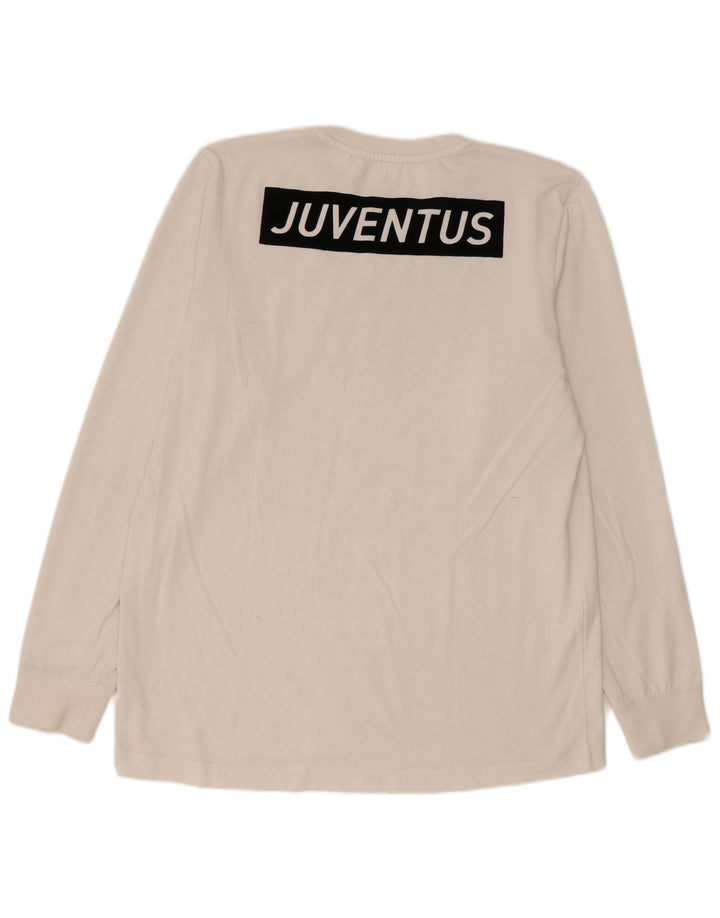 Adidas Mens Juventus Графический топ с длинным рукавом, средний белый