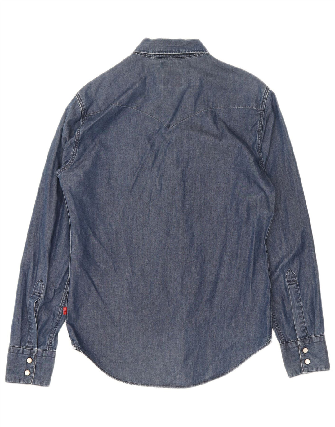Мужская джинсовая рубашка узкого кроя Levi's, маленькая, темно-синяя, хлопковая