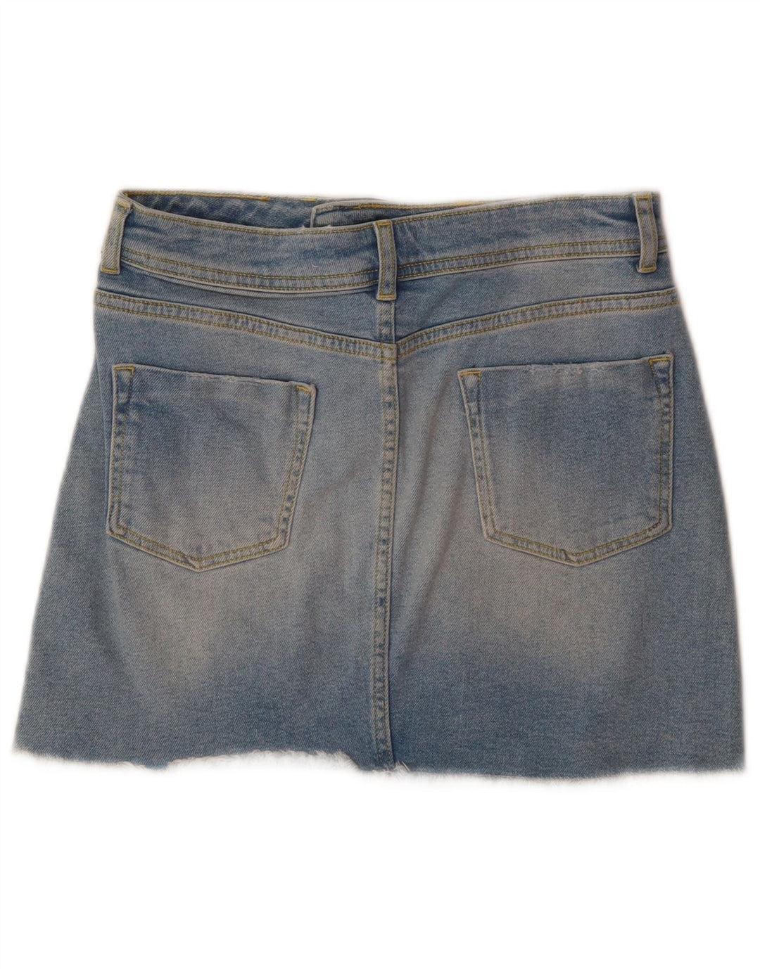 ZARA Womens Denim Skirt XS W26  Blue Striped