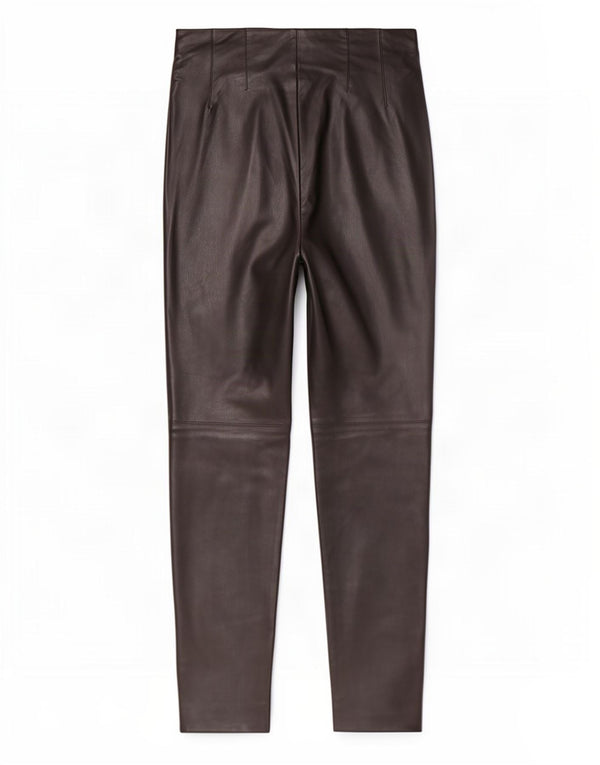 Женские кожаные брюки скинни Zara, маленькие W26 L27, черные, полиэстер