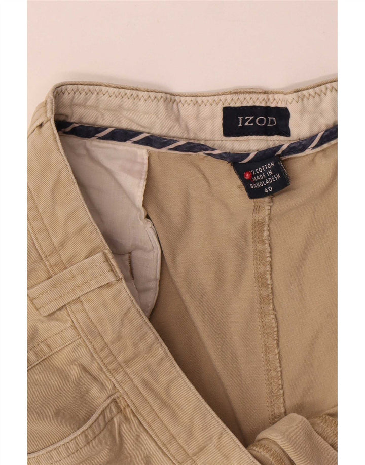 Izod Мужские шорты карго W40 XL бежевые, хлопок
