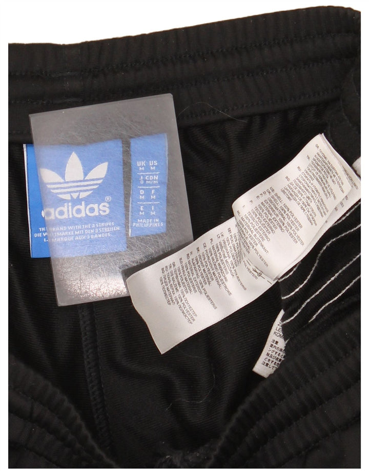 Мужские спортивные брюки Adidas среднего размера из полиэстера черного цвета