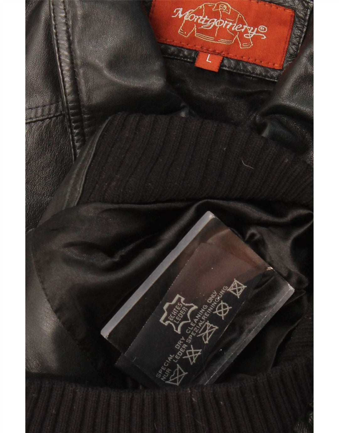 MONTGOMERY Женская укороченная кожаная куртка UK 14, большая черная кожа