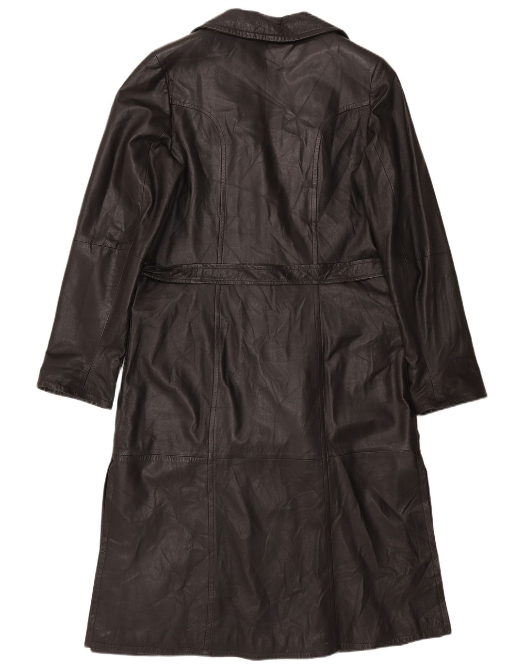 Винтажное женское кожаное пальто IT 50 XL Коричневое кожаное