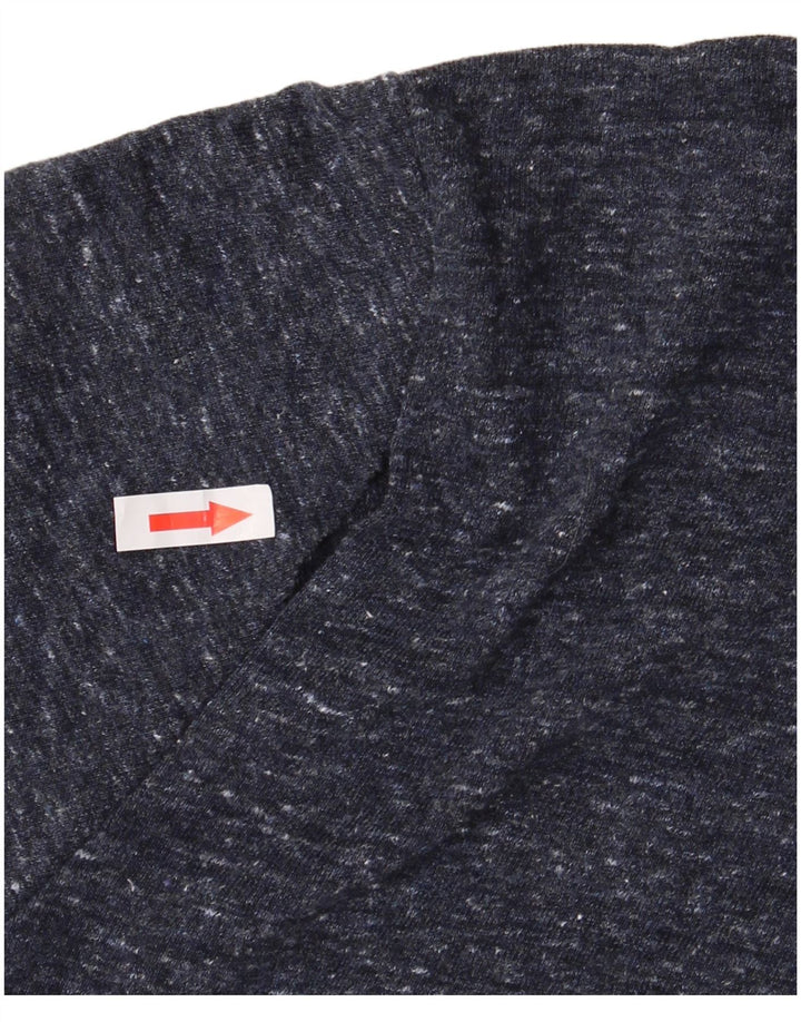 SUPERDRY Мужская футболка с рисунком Топ среднего размера, темно-синий, крапчатый, хлопок