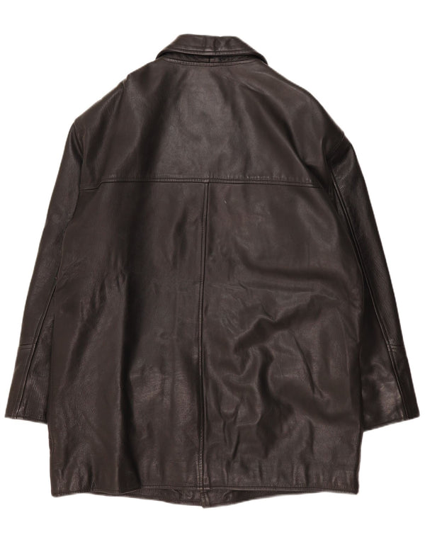 Мужское кожаное пальто Ciro Citterio UK 44 2XL, черное кожаное Comics