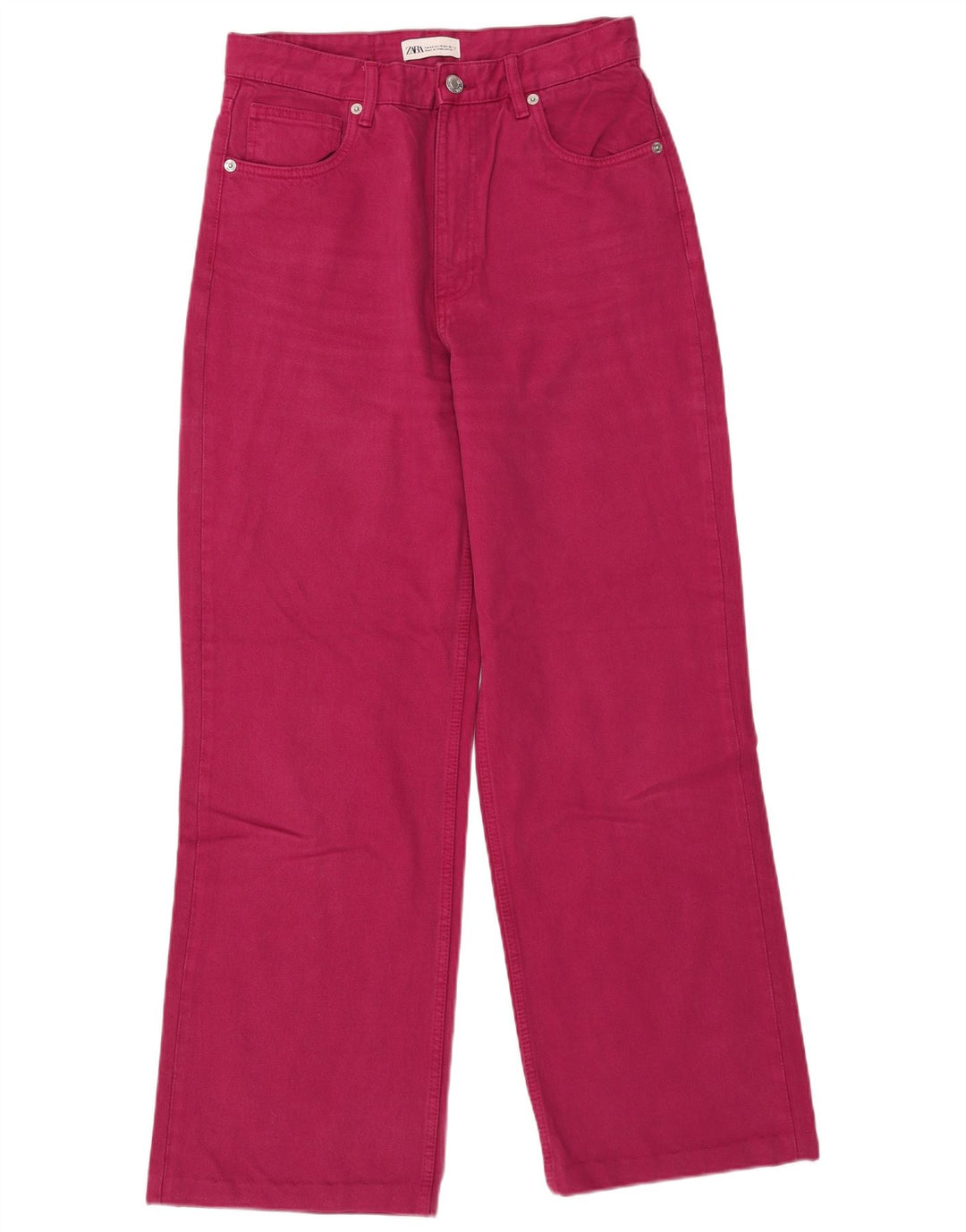 Женские джинсы с высокой талией Zara EU 42, большие W32 L32, бордовые