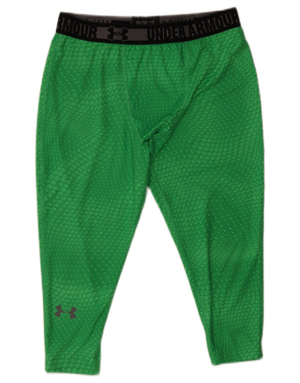 Мужские леггинсы Under Armour Heat Gear с рисунком, большие W30 L18, зеленые пятнистые