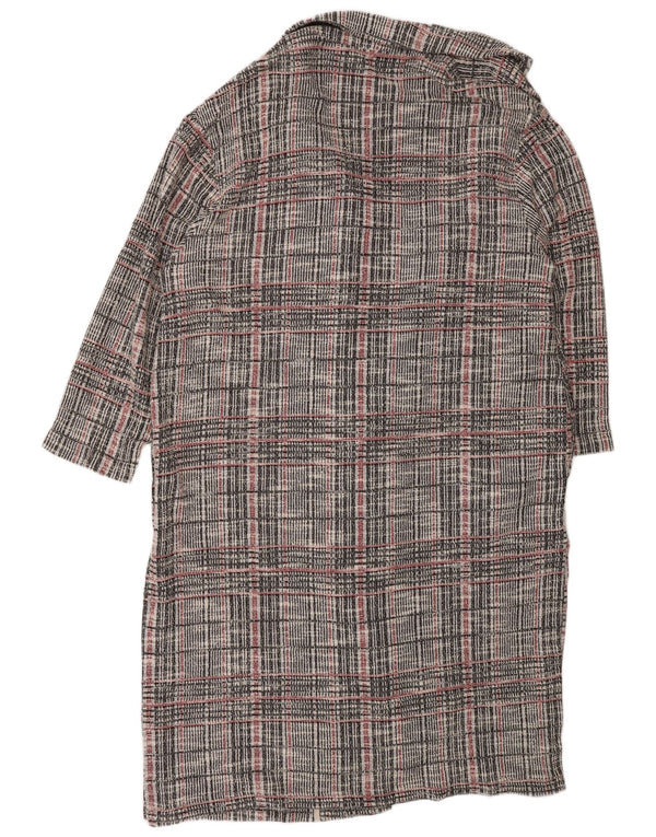 Женский удлиненный кардиган Marks & Spencer UK 22 3XL, серый в клетку