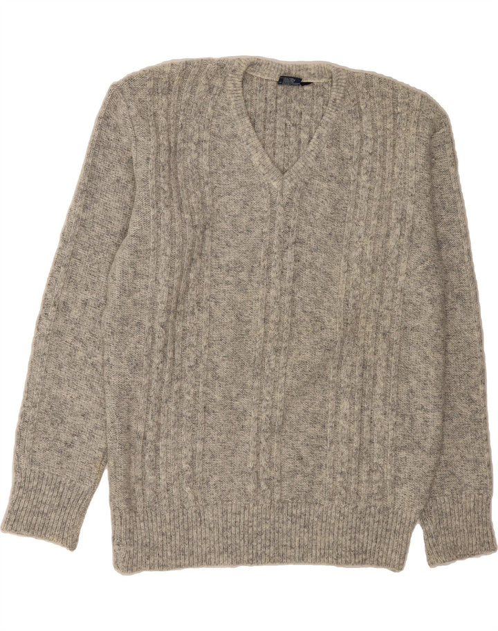 C & A Mens V-Neck Jumper Sweater XL Grey New Wool Vintage C & A and Second-Hand C & A from Messina Hembry 