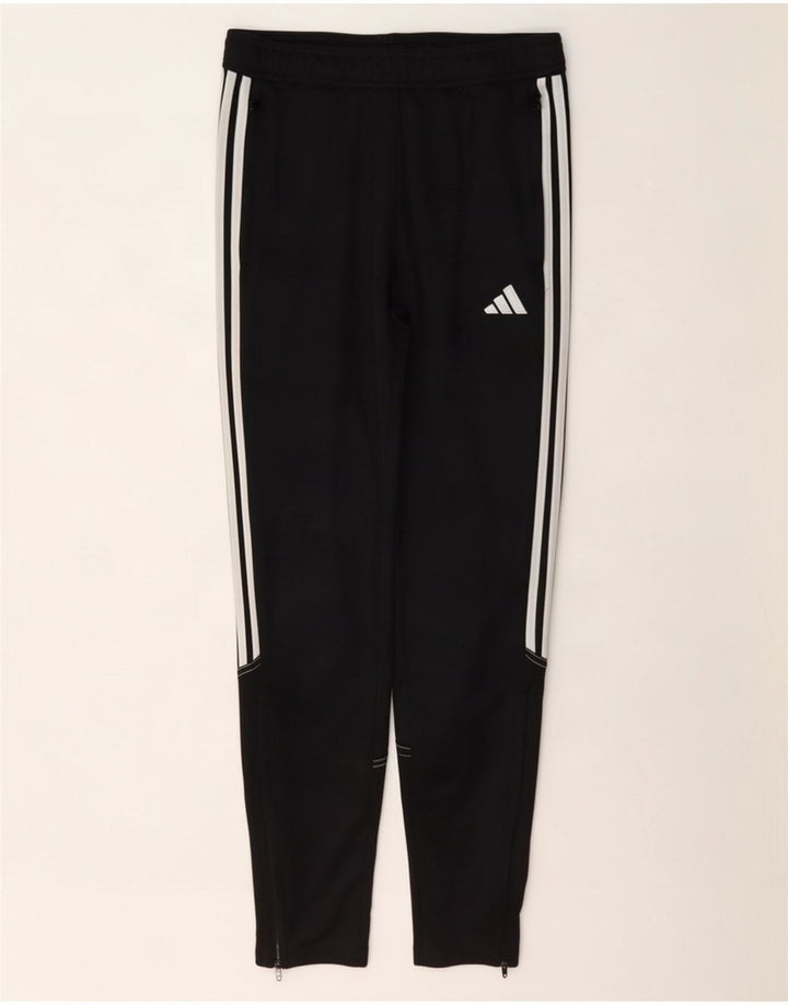Adidas Обычные спортивные брюки для мальчиков 13-14 лет, черный полиэстер