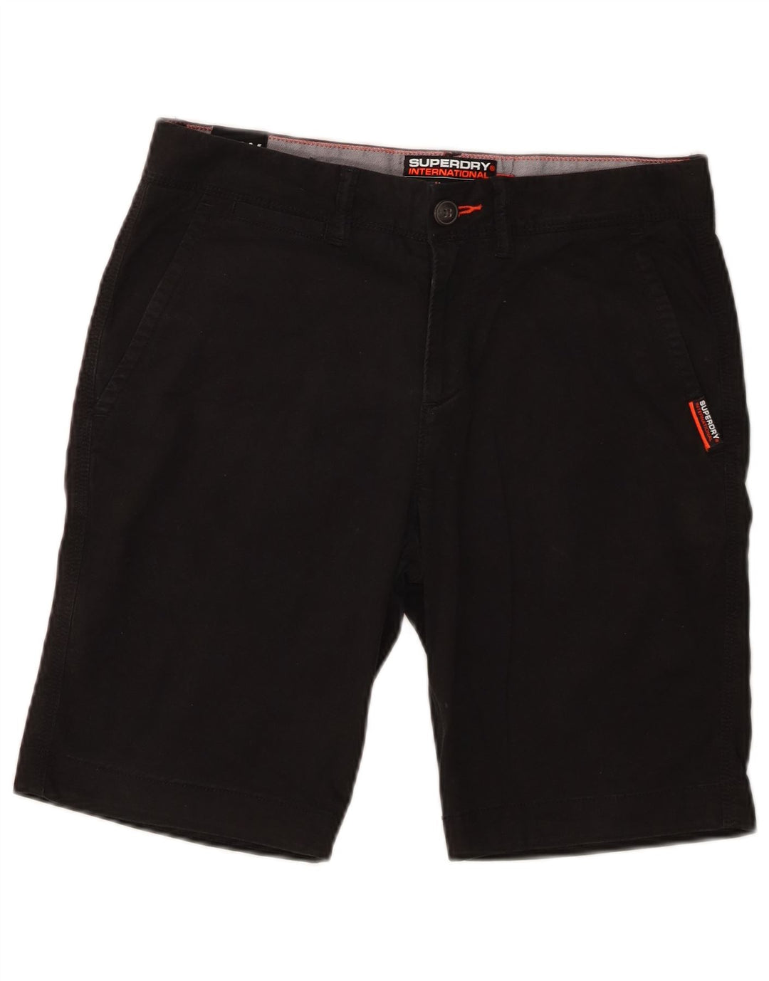 Мужские узкие шорты чинос Superdry W30, средние черные хлопковые