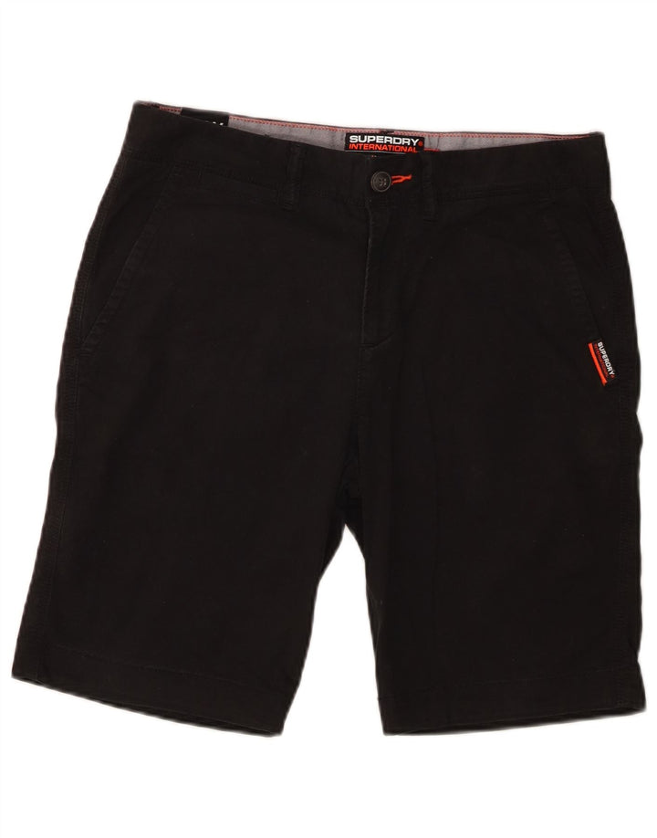 Мужские узкие шорты чинос Superdry W30, средние черные хлопковые