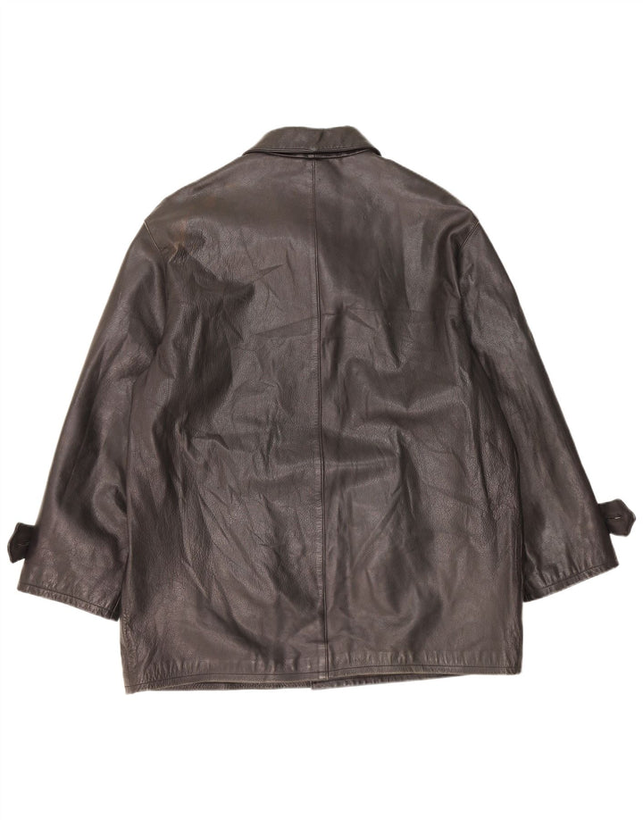Daniel Hechter Мужская кожаная куртка IT 52 XL Черный
