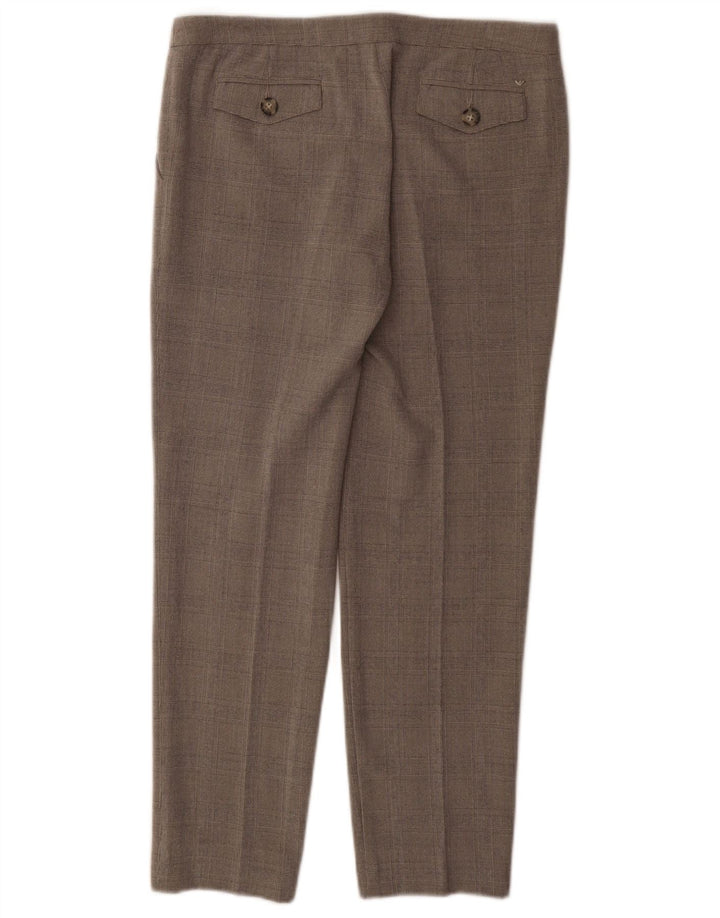 Женские прямые костюмные брюки Armani EU 40 Medium W30 L27 Серые в клетку