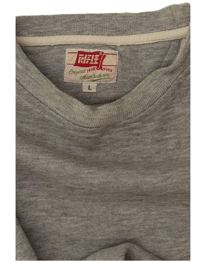 Винтажный мужской свитшот, большой серый джемпер