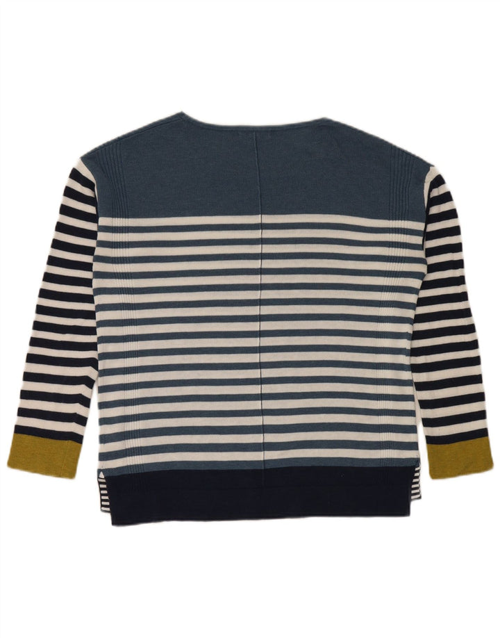 Женский джемпер с вырезом «лодочка» White Stuff, Великобритания, 8, маленький синий в полоску