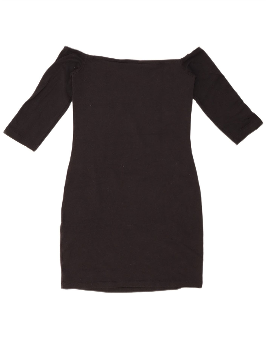 Женское платье с открытыми плечами с рукавами 3/4 ADIDAS, размер UK 8, маленькое, черный хлопок